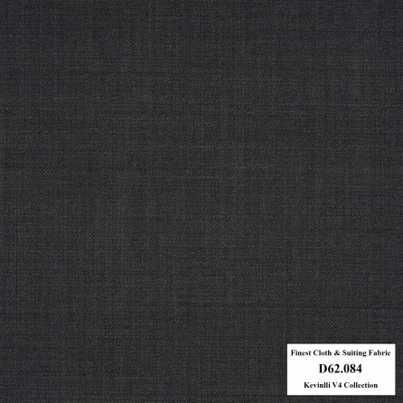 D62.084 Kevinlli V4 - Vải Suit 60% Wool - Xám than